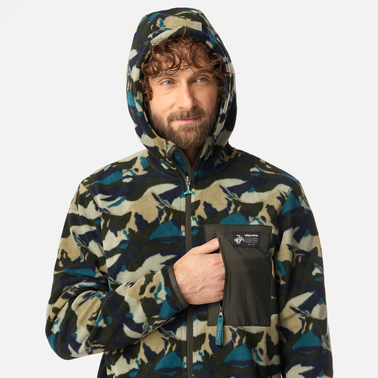 Polar Hombre Leñero Print Verde Militar Haka Honu
