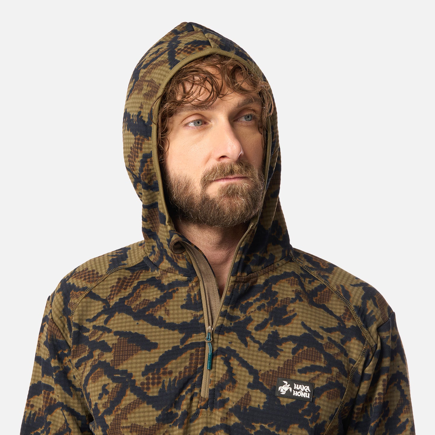 Polerón Hombre Taina Nui Print Verde Oliva Haka Honu