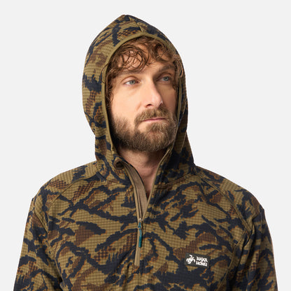 Polerón Hombre Taina Nui Print Verde Oliva Haka Honu