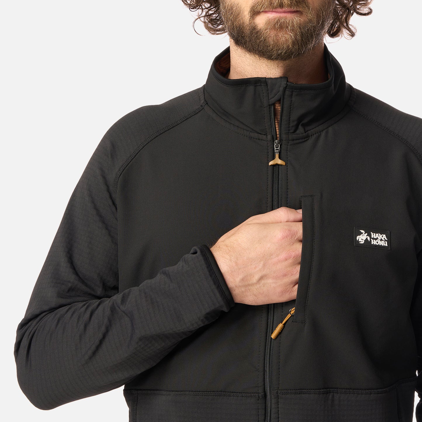 Polerón Hombre Taina Full Zip Negro Haka Honu