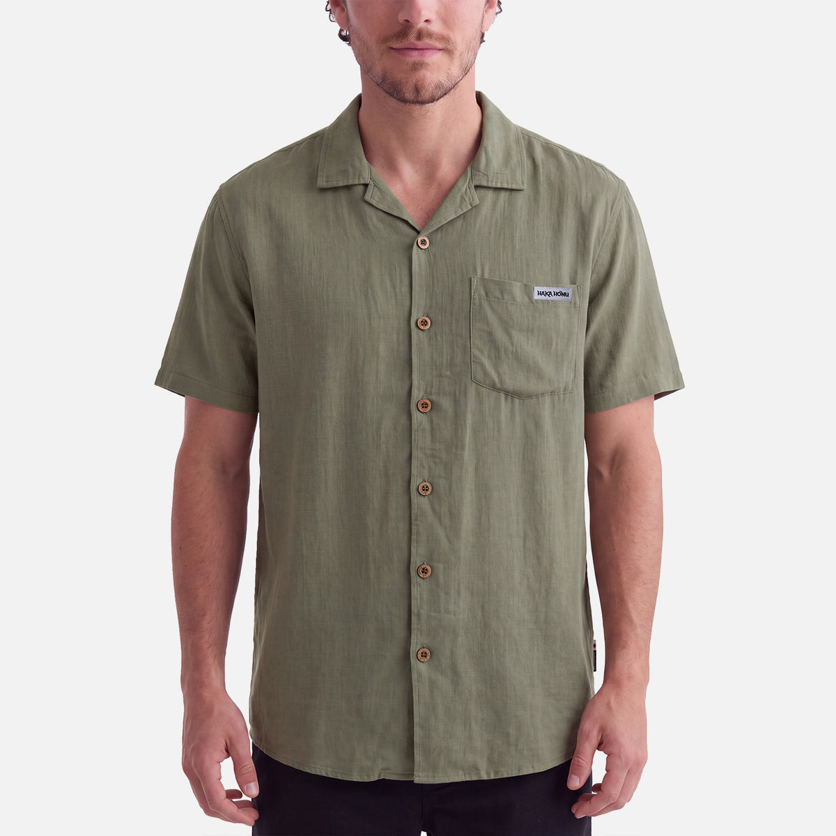 Camisa Hombre Linaje Verde Oliva Haka Honu