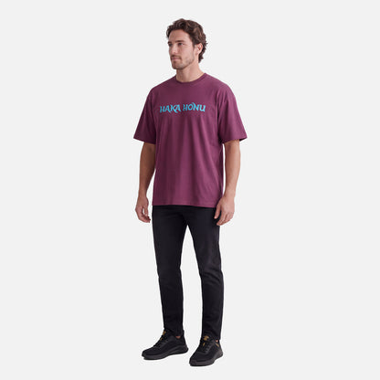Polera Hombre Logo Morado Oscuro Haka Honu
