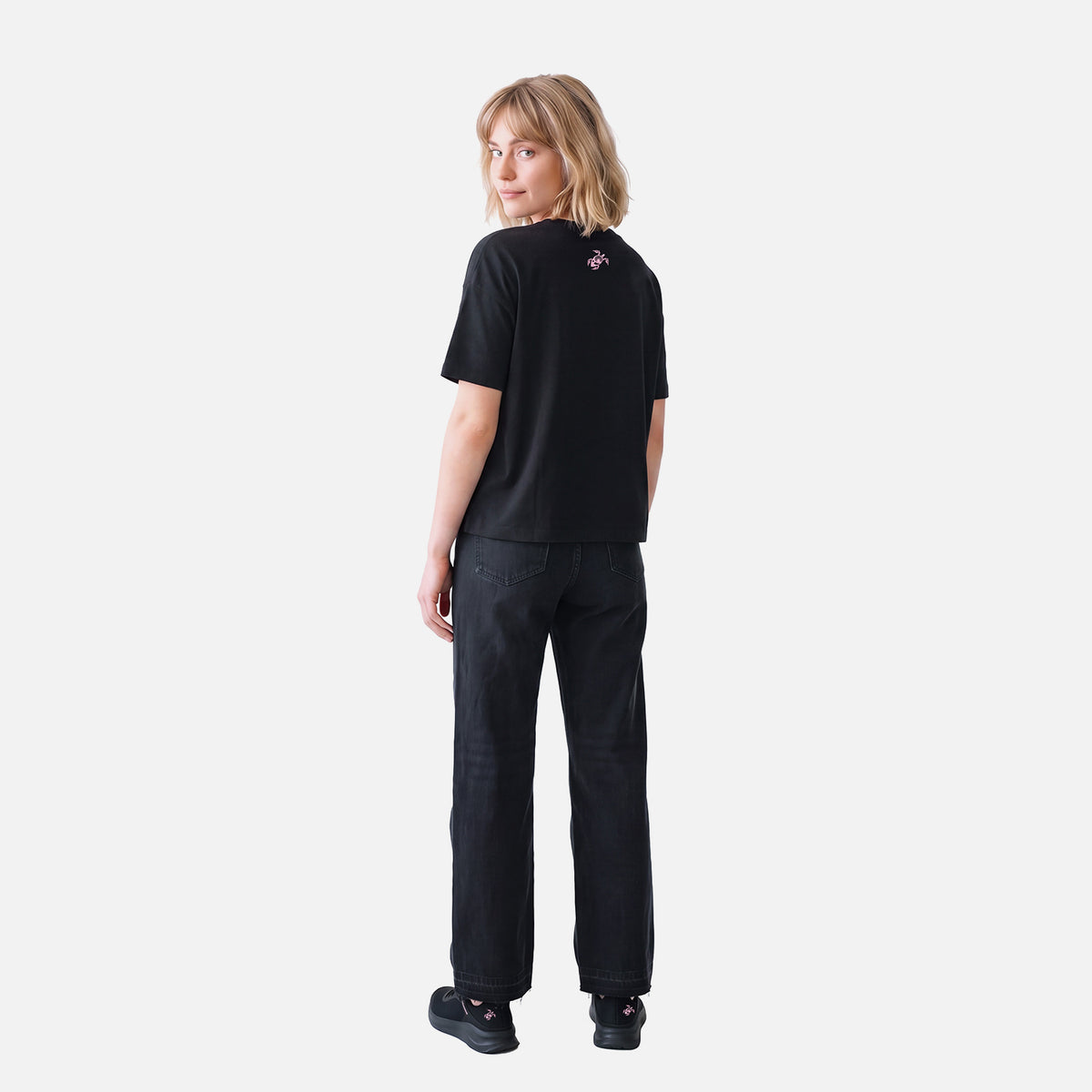Polera Mujer Polo Negro Haka Honu
