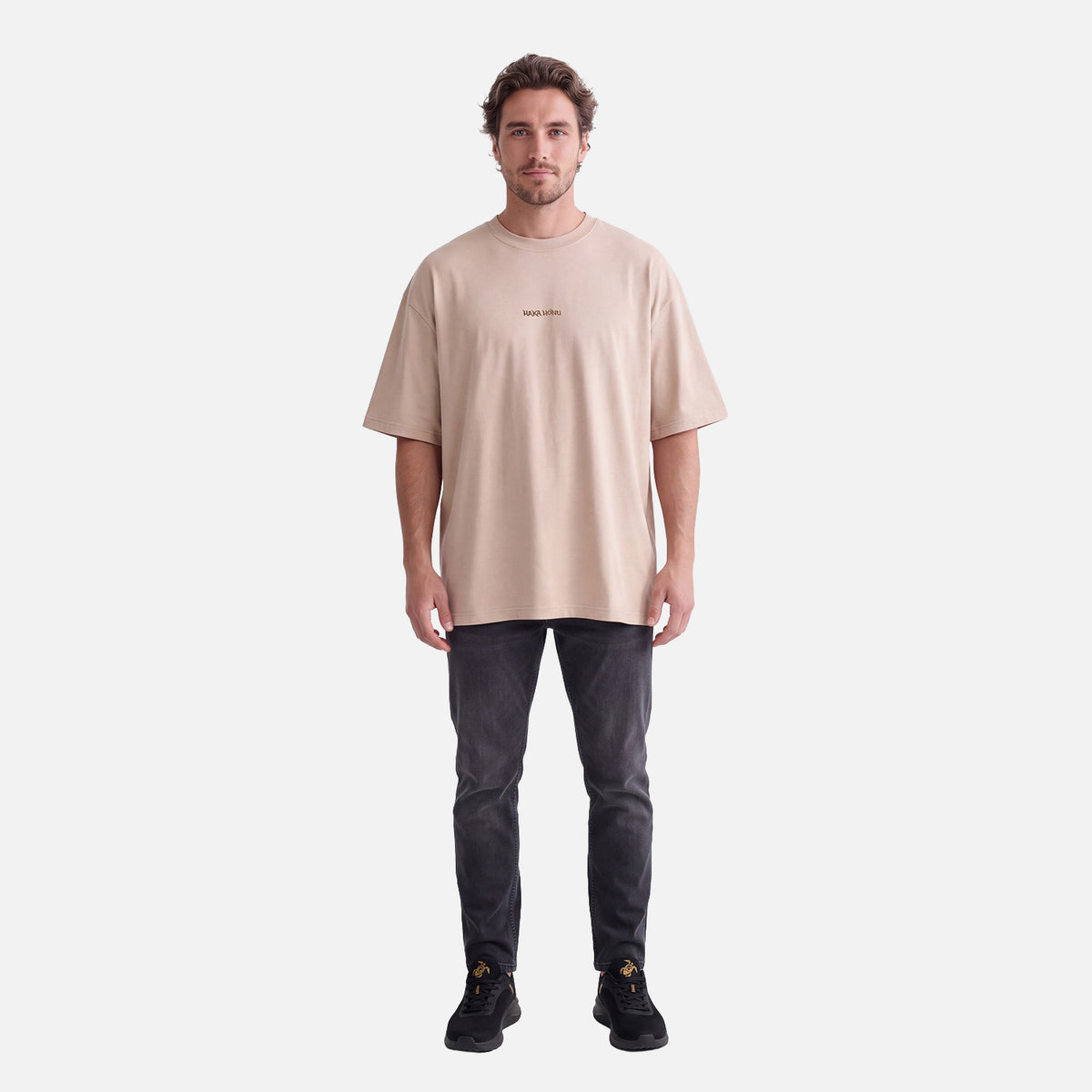 Polera Hombre Que Heavy Taupe Haka Honu