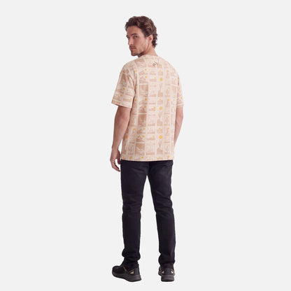 Polera Hombre Pinacoteca Print Taupe Haka Honu
