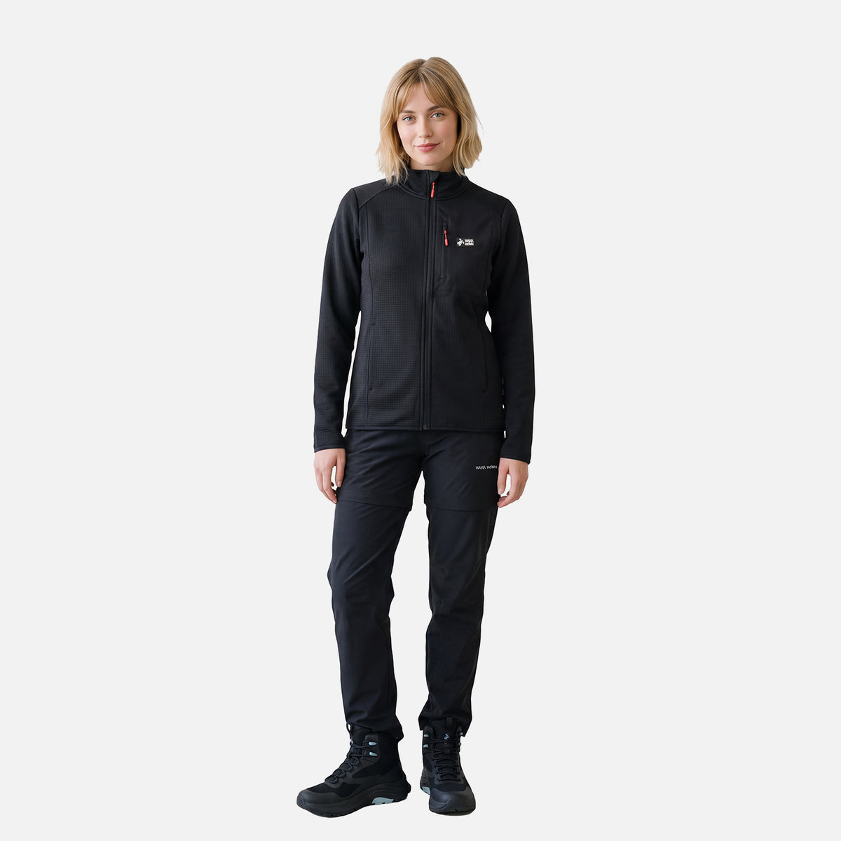 Polerón Mujer Taina Full Zip Negro Haka Honu