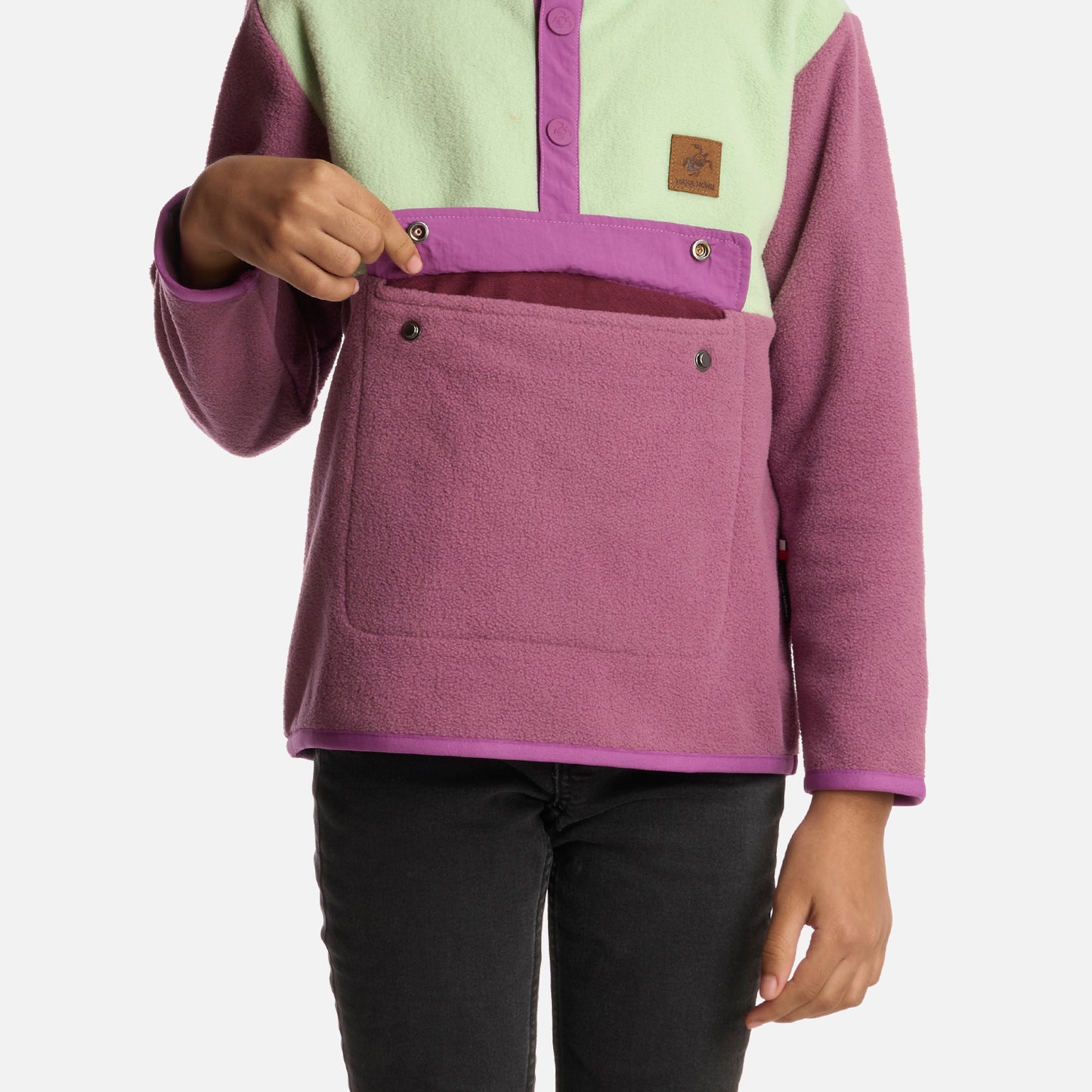 Polerón Niña Tokerau Poki Morado Oscuro Haka Honu