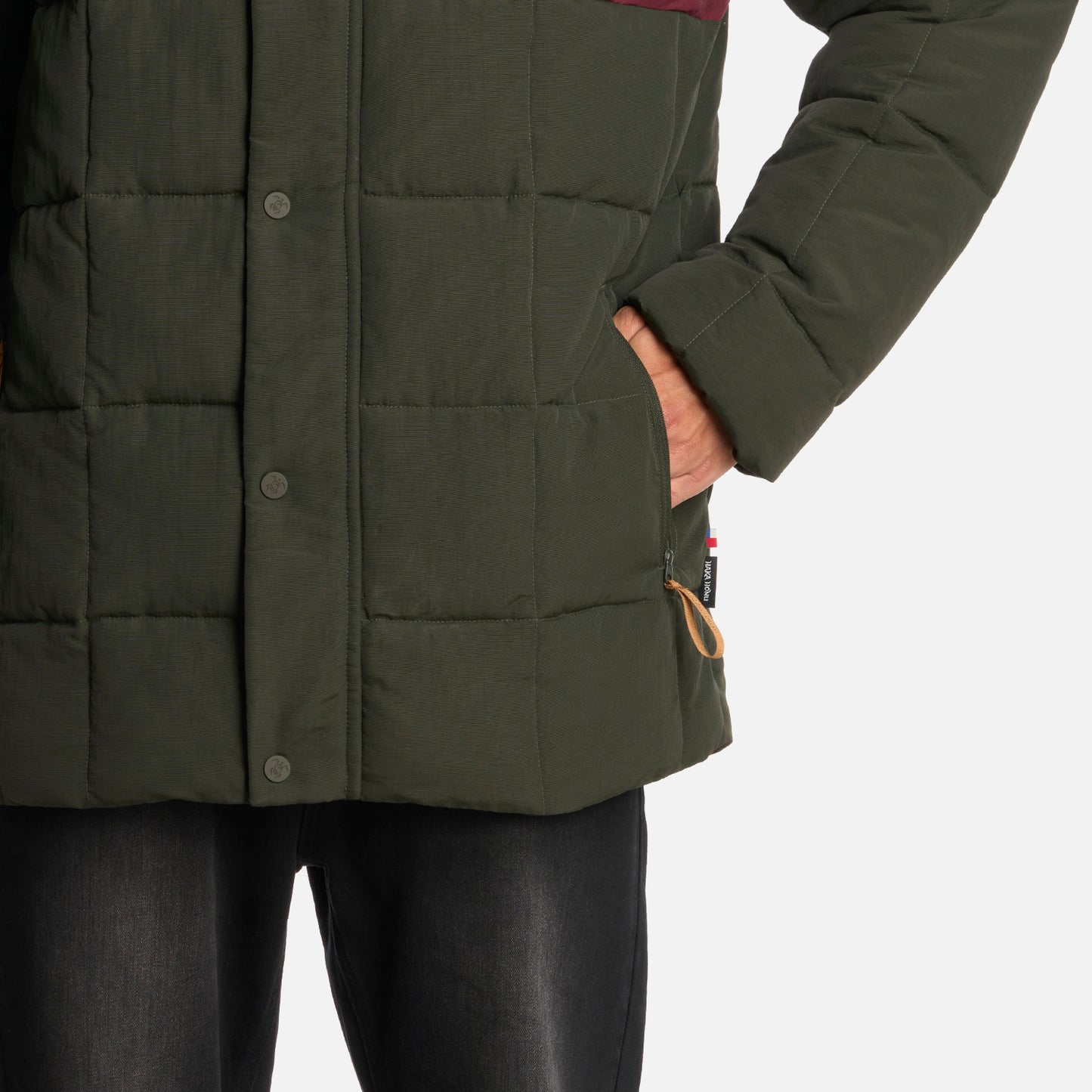 Chaqueta Hombre Aislado Verde Militar Haka Honu