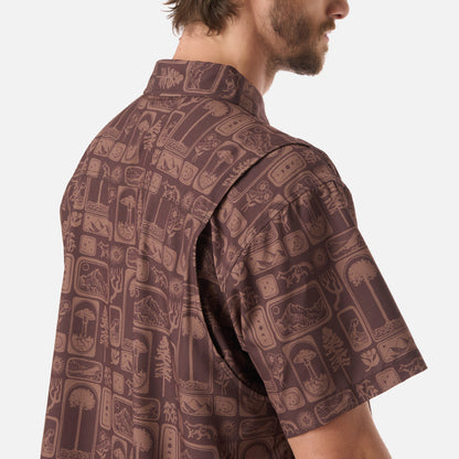 Camisa Hombre Cumbre Manga Corta Print Cafe Haka Honu