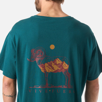 Polera Hombre El Cuernudo Petroleo Oscuro Haka Honu