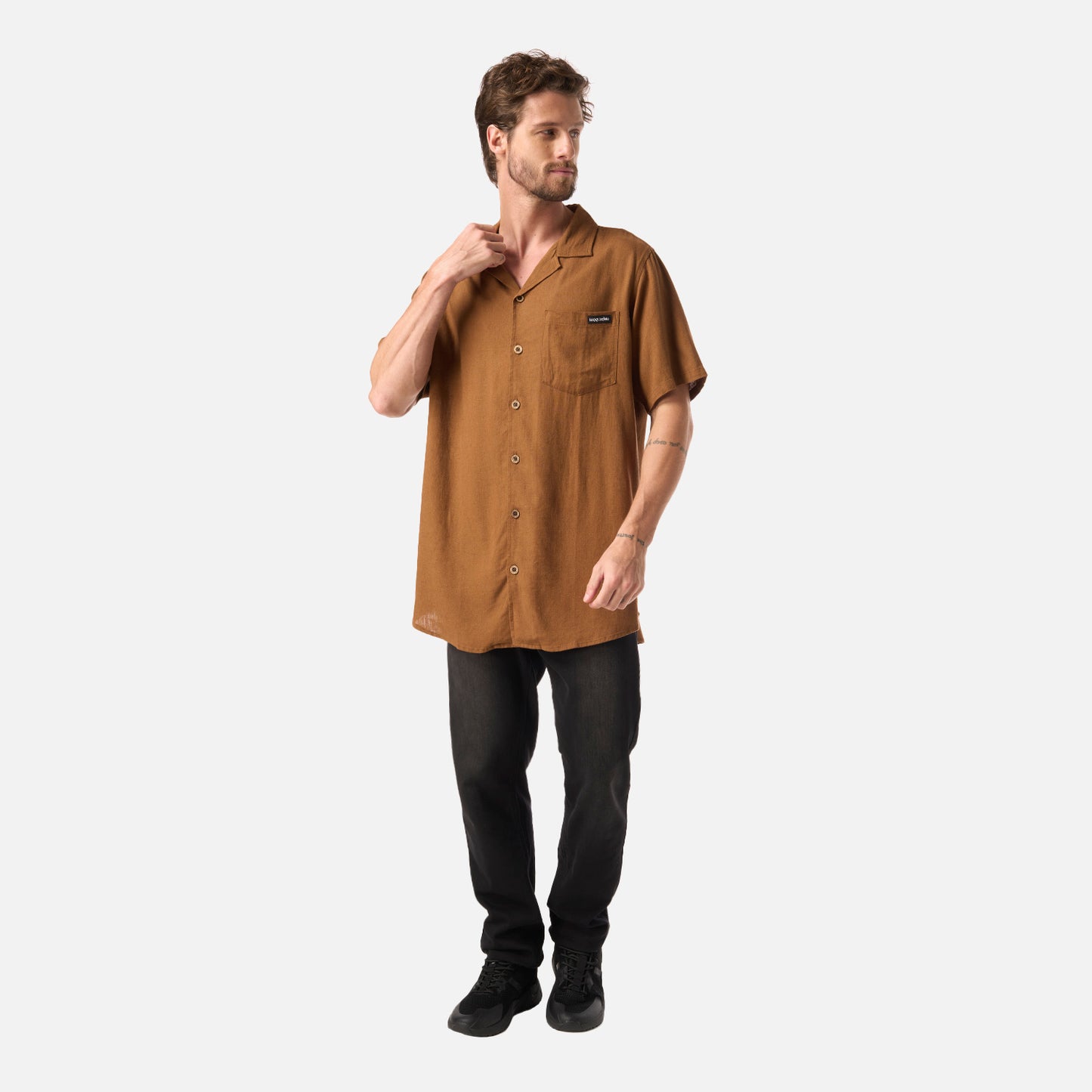 Camisa Hombre Linaje Mostaza Haka Honu