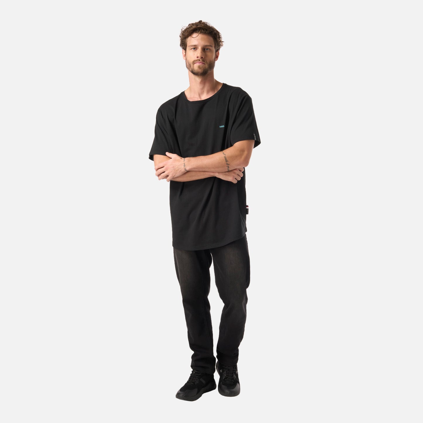 Polera Hombre Natural Negro Haka Honu