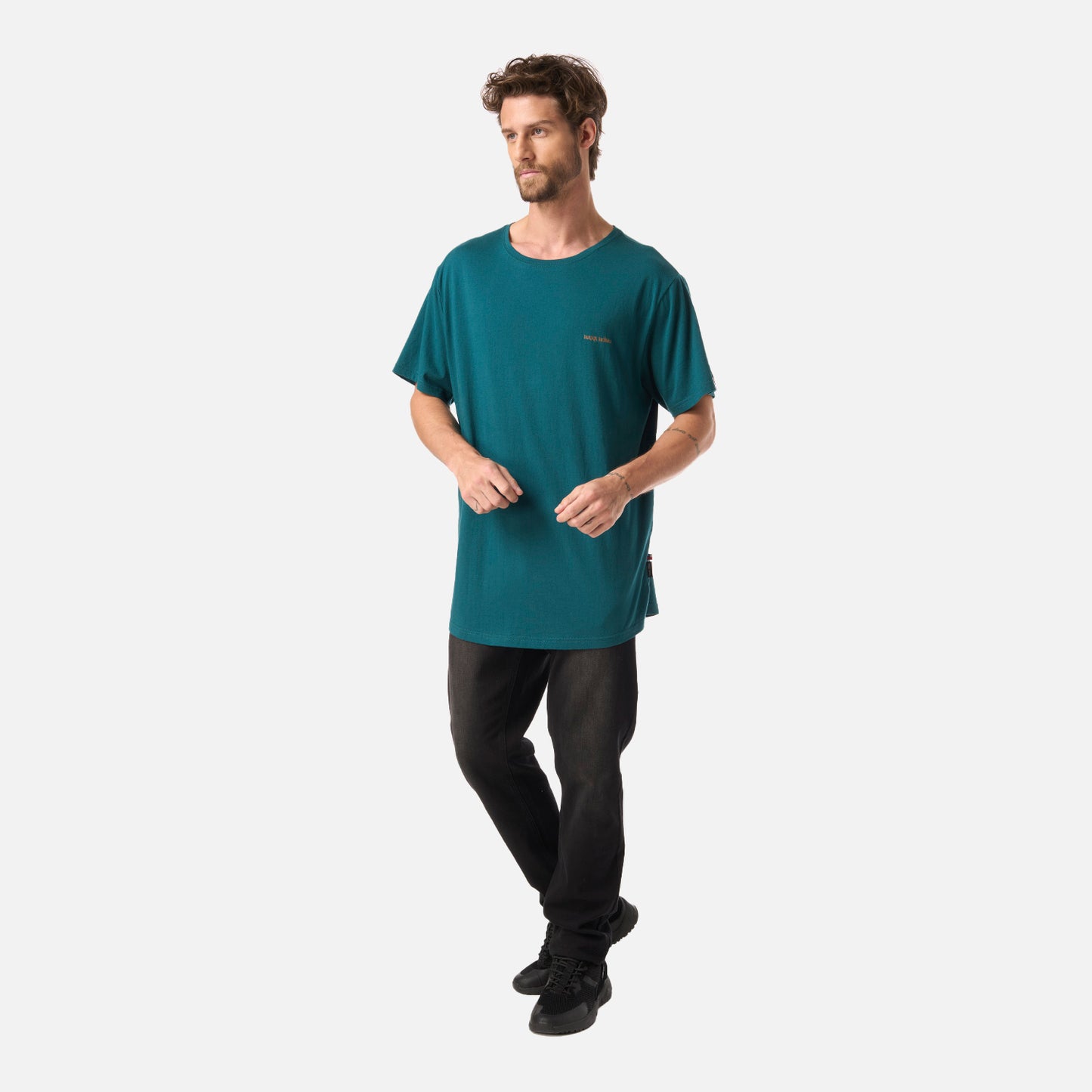 Polera Hombre Natural Petroleo Oscuro Haka Honu