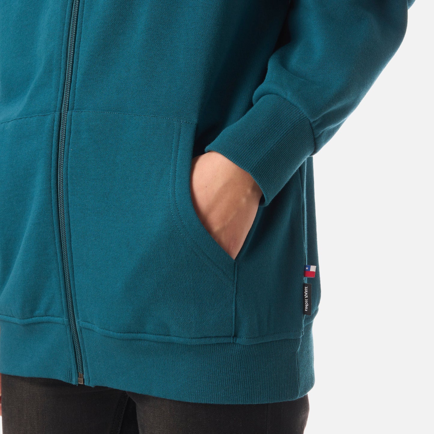 Polerón Mujer Motomami Full Zip Petroleo Oscuro Haka Honu