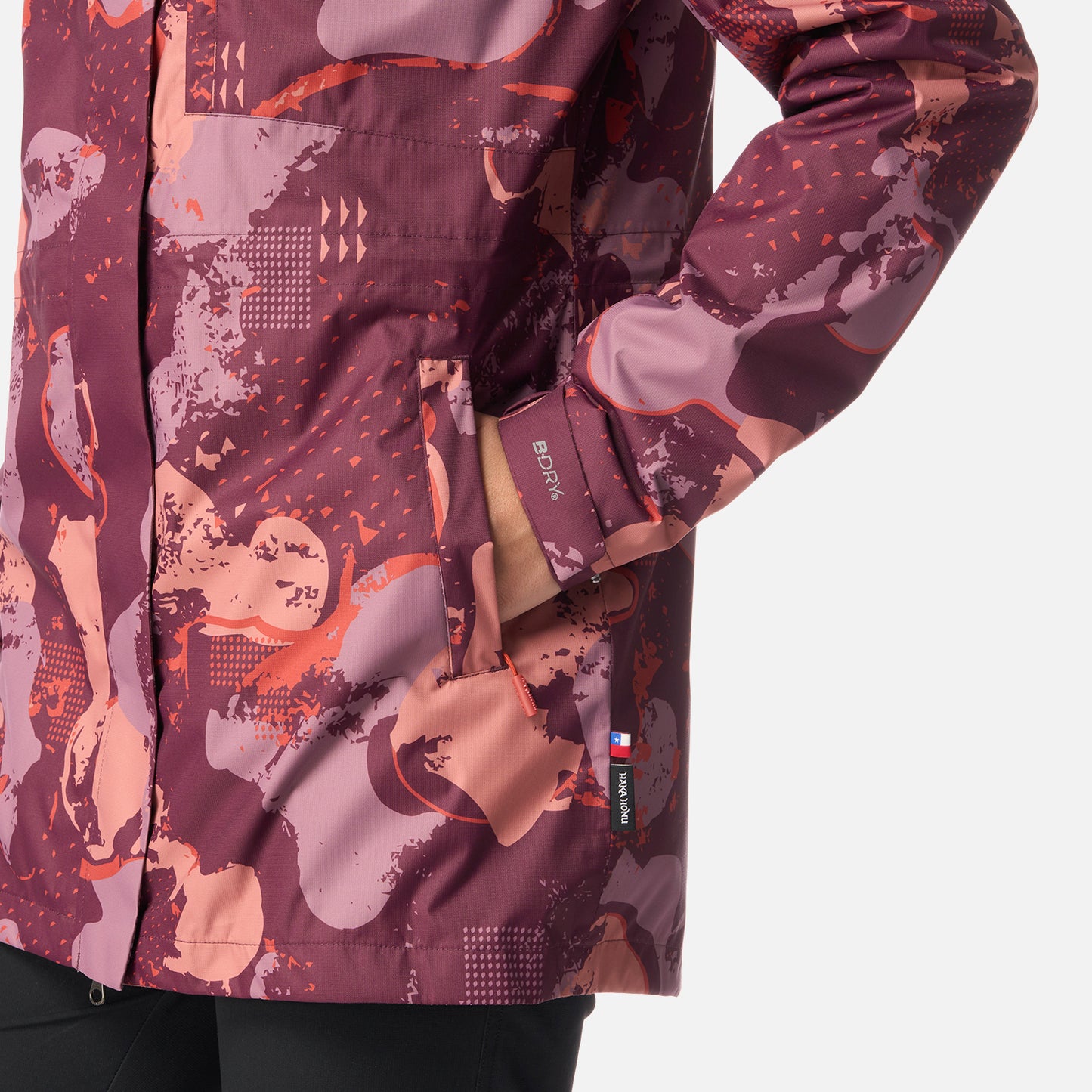 Chaqueta Mujer Kauai Print Morado Oscuro Haka Honu