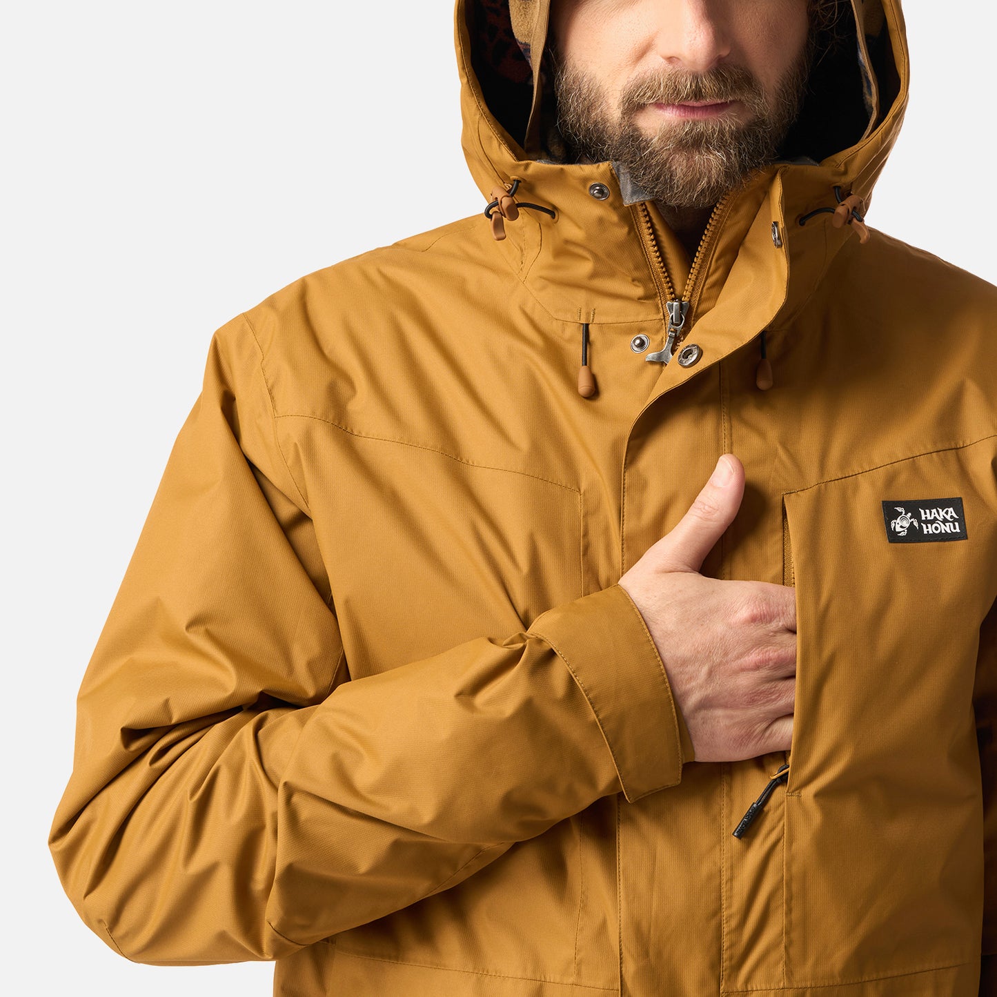 Chaqueta Hombre Corteza Mostaza Oscuro Haka Honu