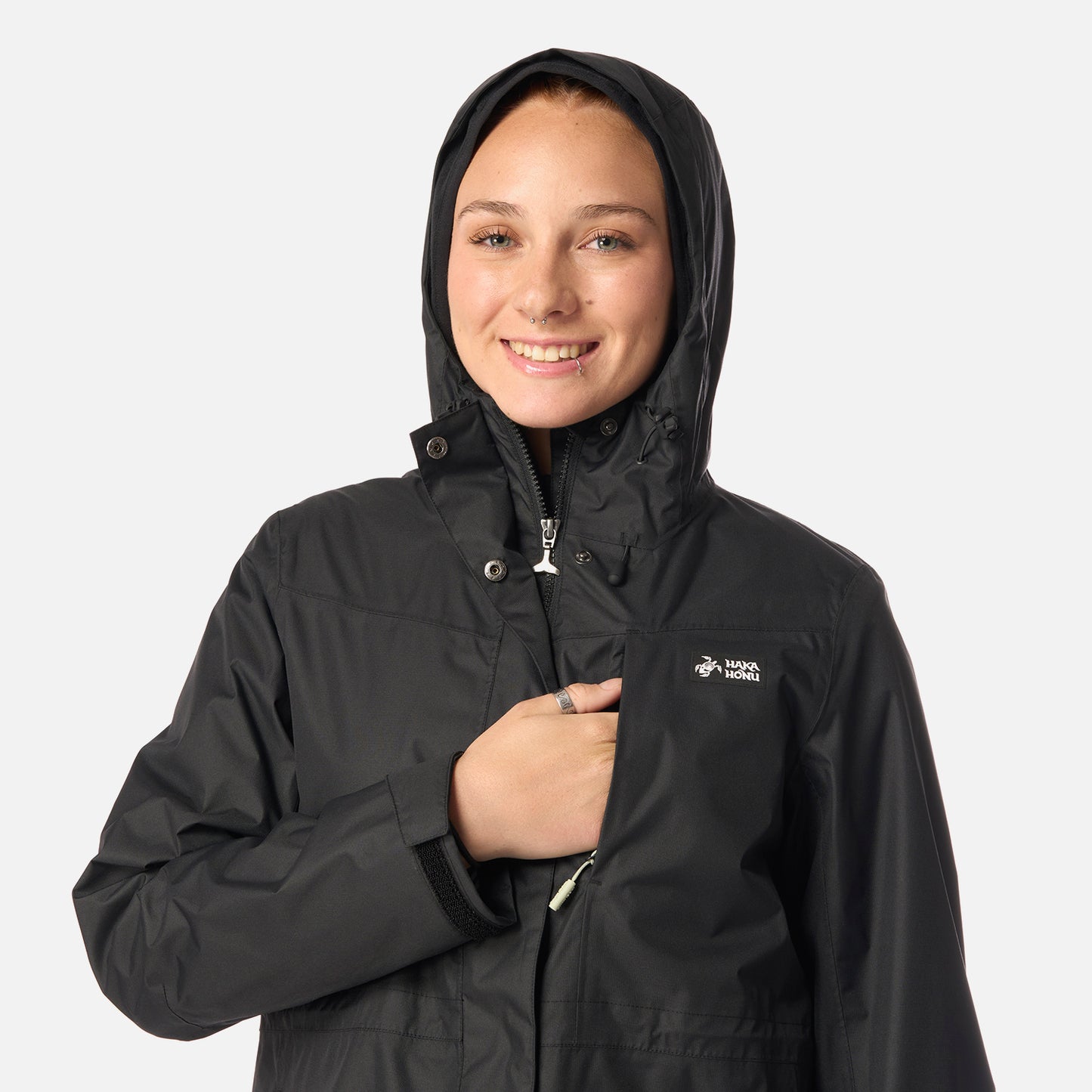 Chaqueta Mujer Corteza Negro Haka Honu