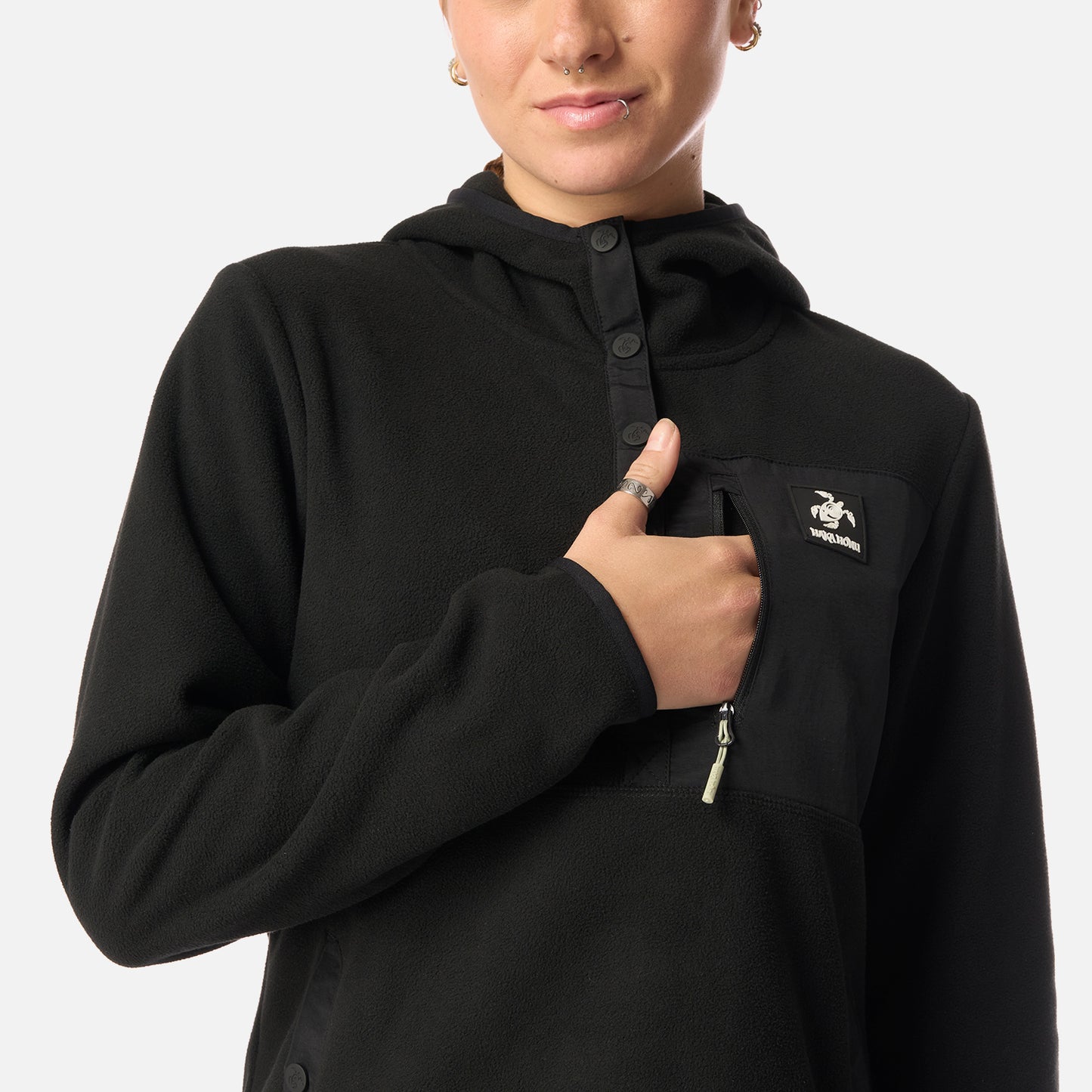 Polar Mujer Tokerau Hoody Negro Haka Honu