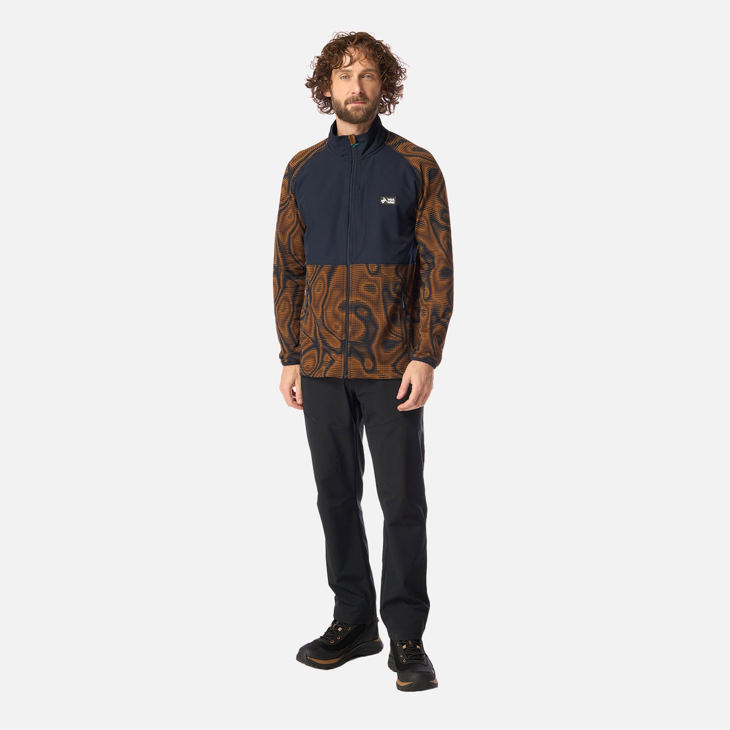 Polerón Hombre Taina Full Zip Print Café Haka Honu