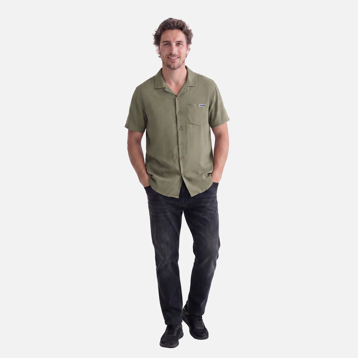 Camisa Hombre Linaje Verde Oliva Haka Honu