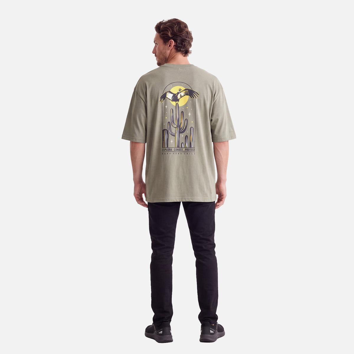 Polera Hombre Voy y Vuelvo Laurel Haka Honu