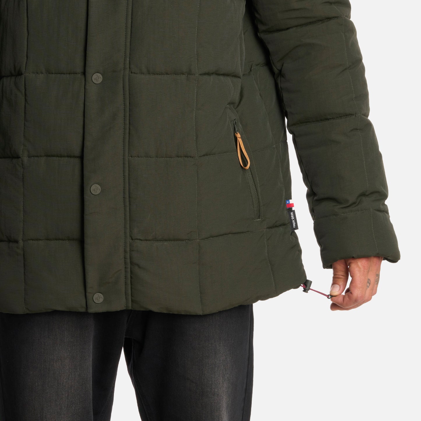 Chaqueta Hombre Aislado Verde Militar Haka Honu