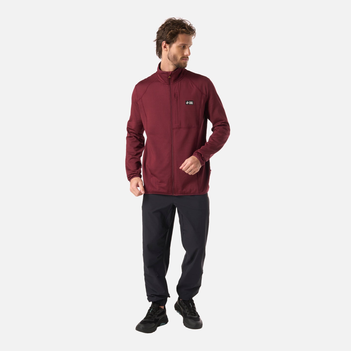 Polerón Hombre Taina Full Zip Burdeo Haka Honu