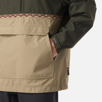 Chaqueta Hombre Viento Norte 14 Zip Verde Militar Haka Honu