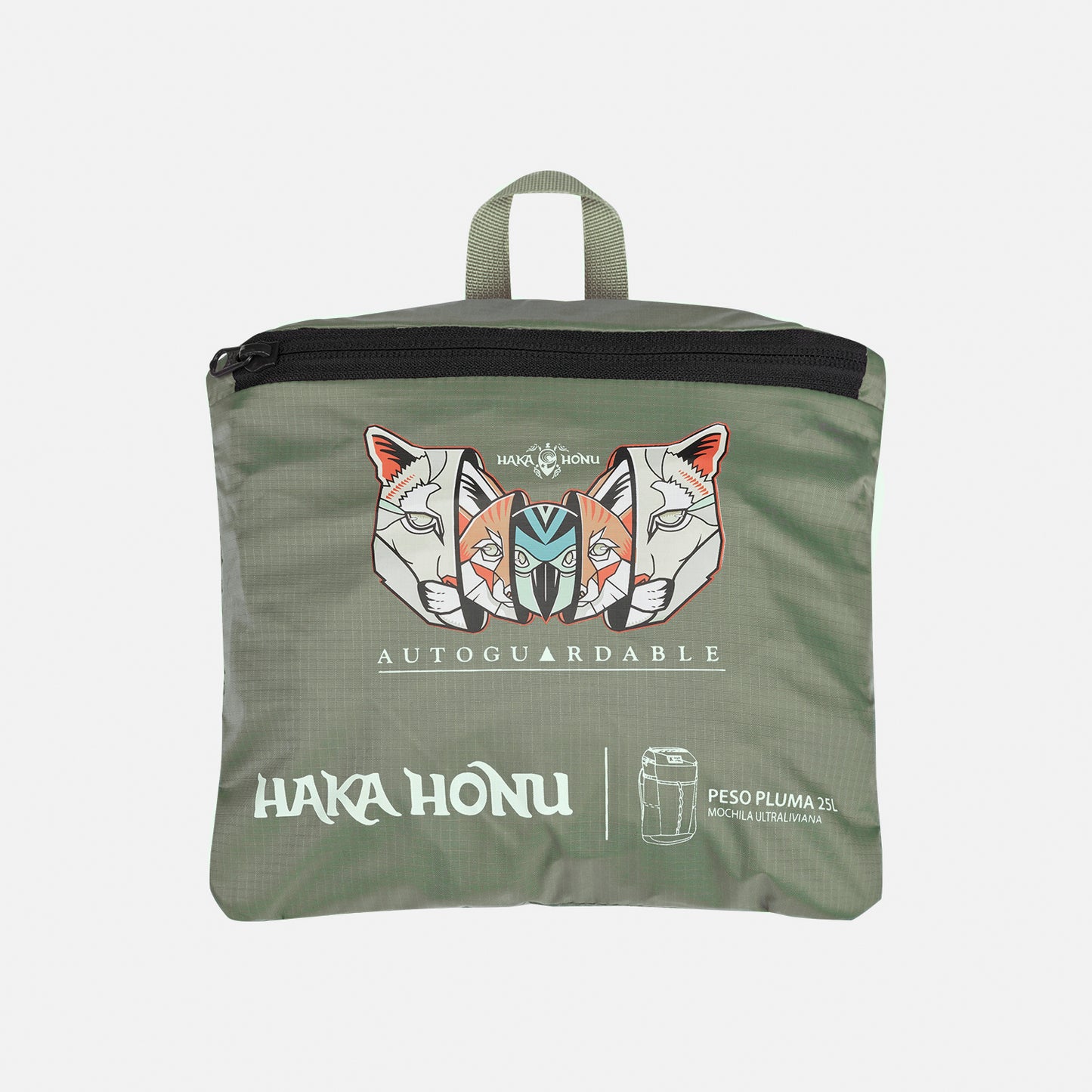 Mochila Peso Pluma 25L Verde Militar  Haka Honu
