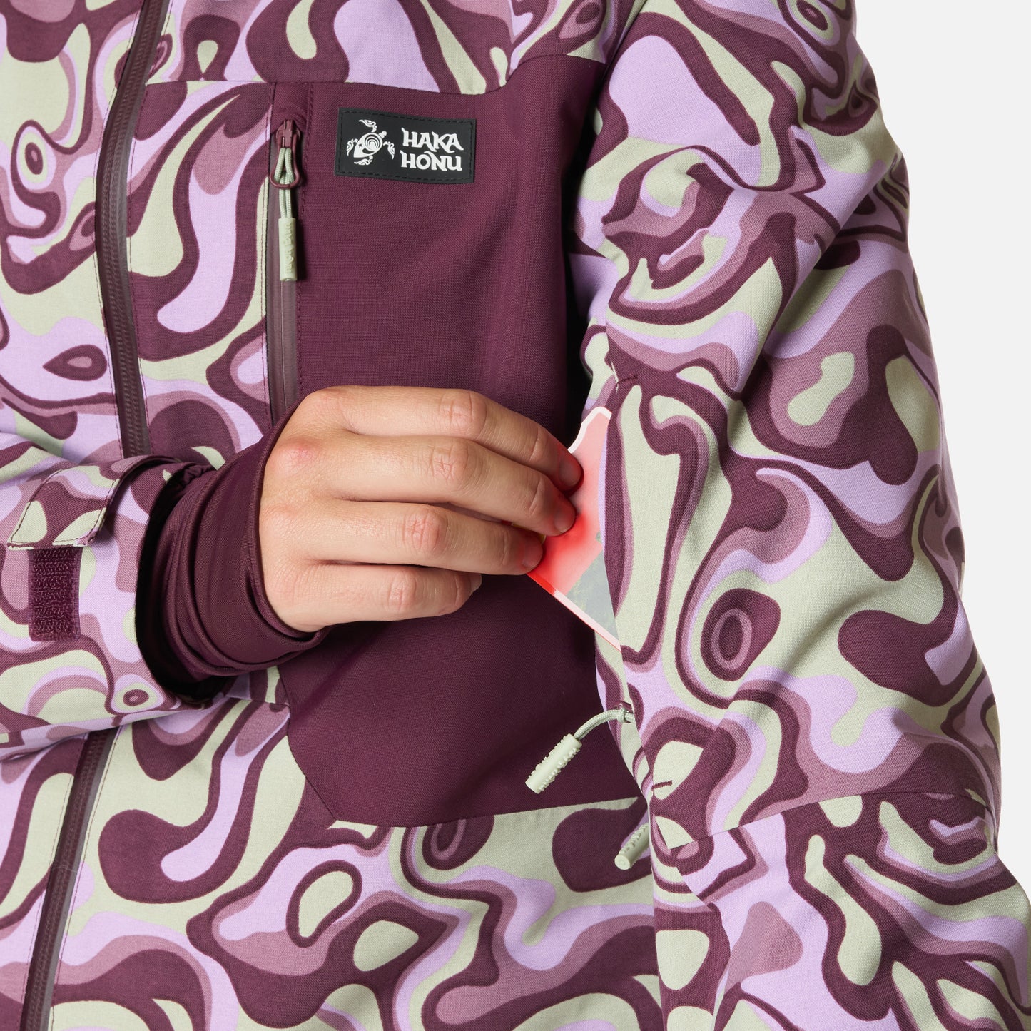 Chaqueta Mujer Yeti Print Malva Haka Honu