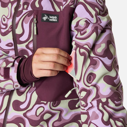 Chaqueta Mujer Yeti Print Malva Haka Honu