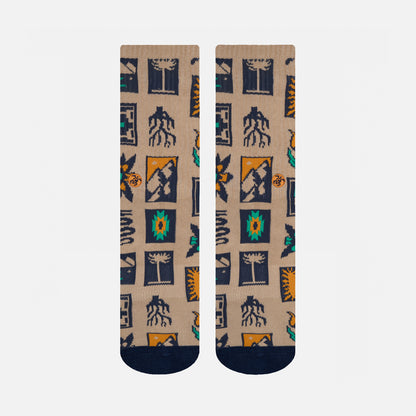 Calcetines Hombre Las Tres Puntas Pack Medio Arena / Café / Negro Haka Honu