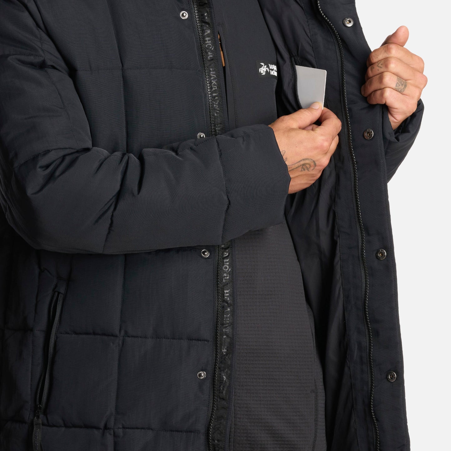 Chaqueta Hombre Aislado Negro Haka Honu