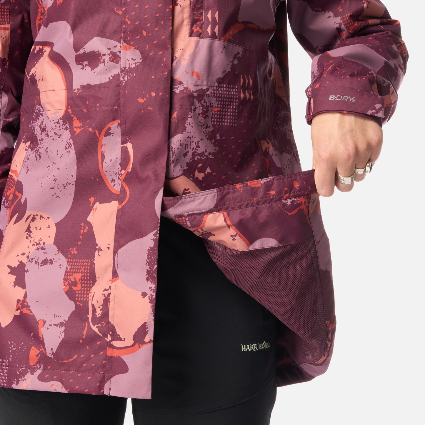 Chaqueta Mujer Kauai Print Morado Oscuro Haka Honu