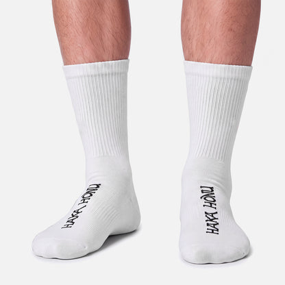 Calcetines Unisex Las Tres Puntas Pack Medio Blanco / Negro / Gris Haka Honu