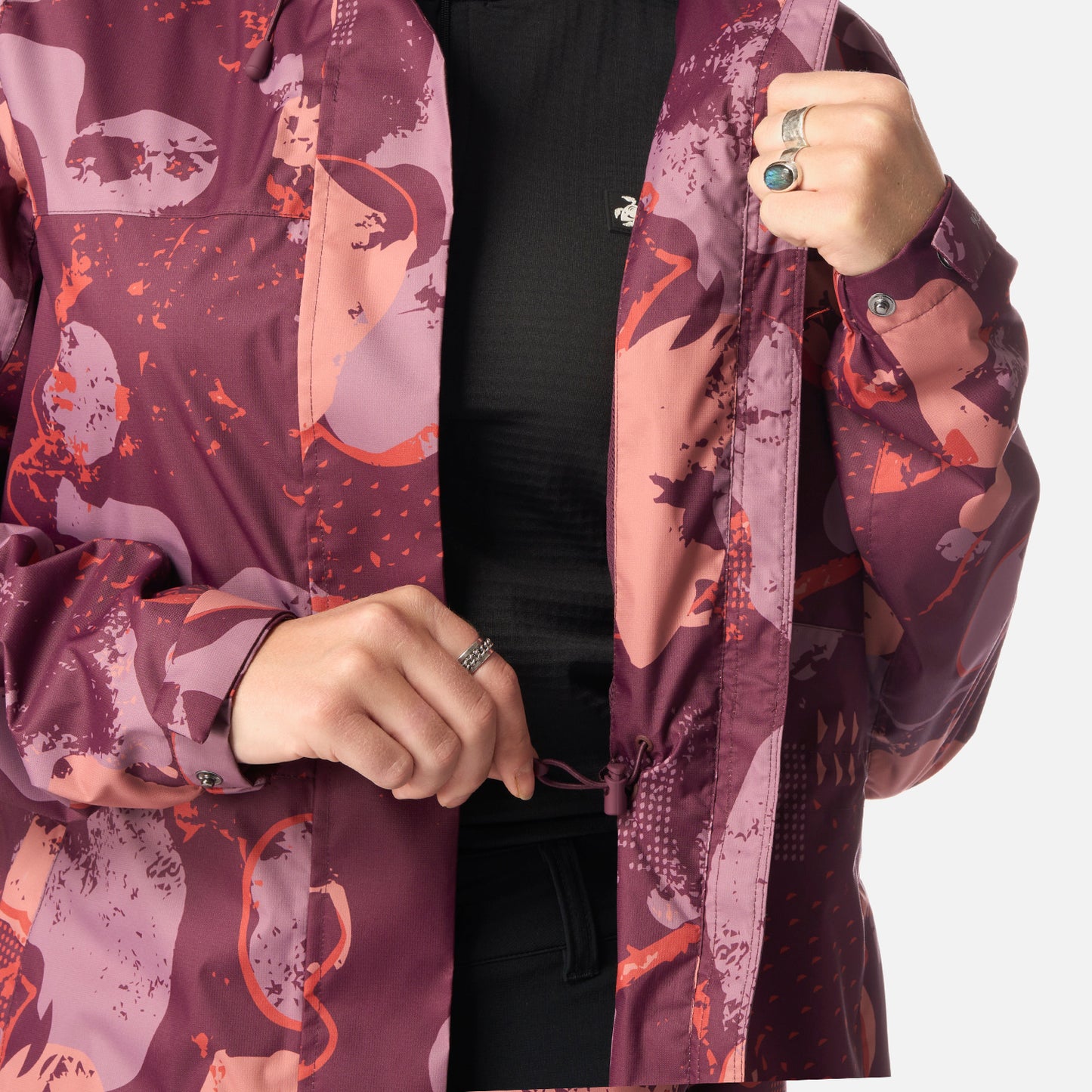 Chaqueta Mujer Kauai Print Morado Oscuro Haka Honu