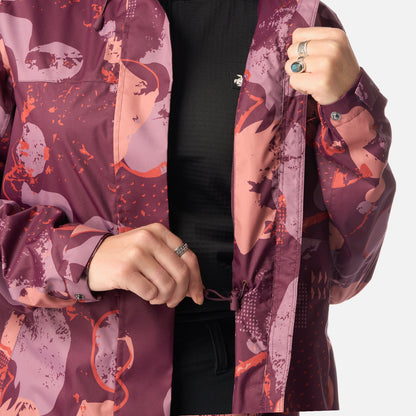 Chaqueta Mujer Kauai Print Morado Oscuro Haka Honu