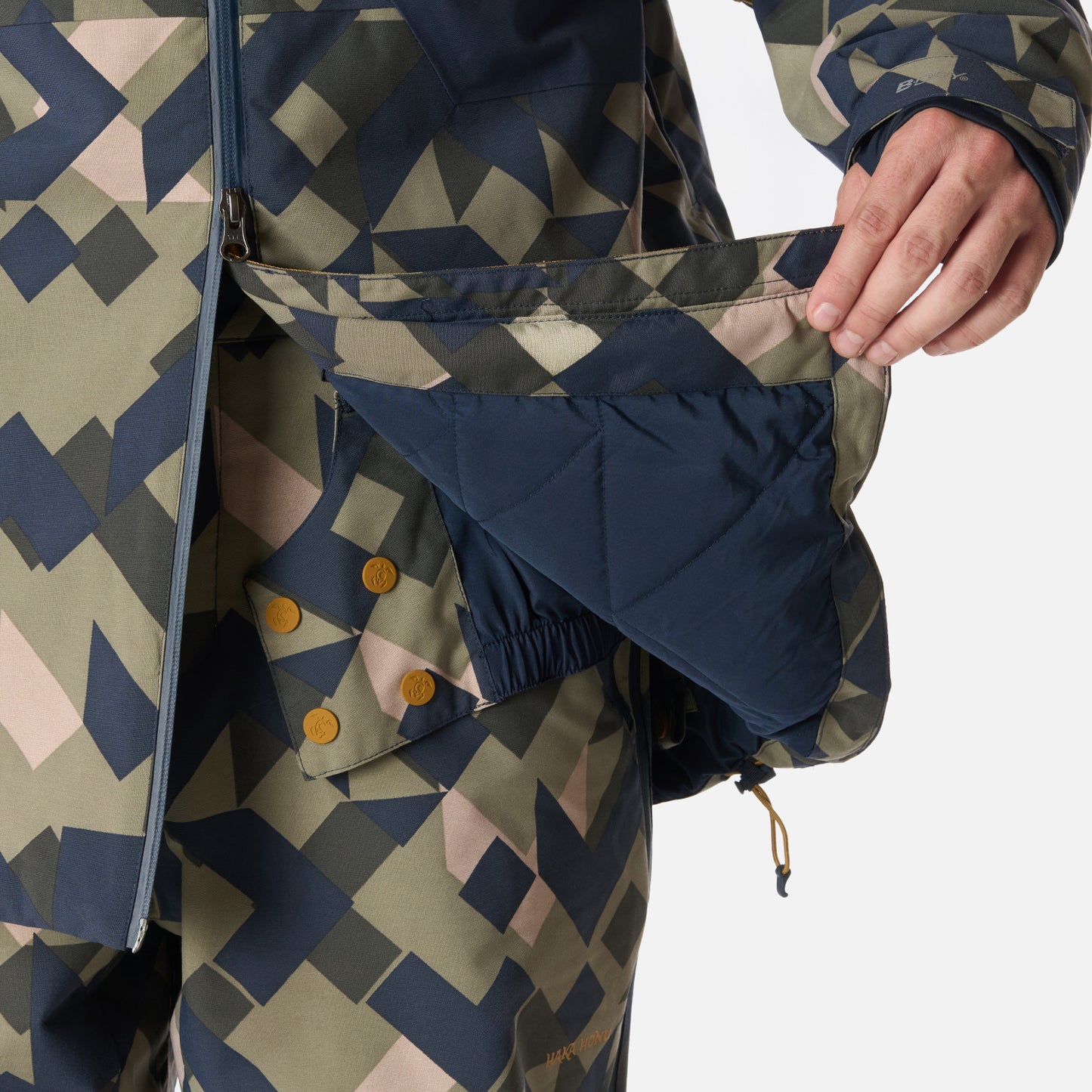 Chaqueta Hombre Yeti Print Verde Oliva Haka Honu