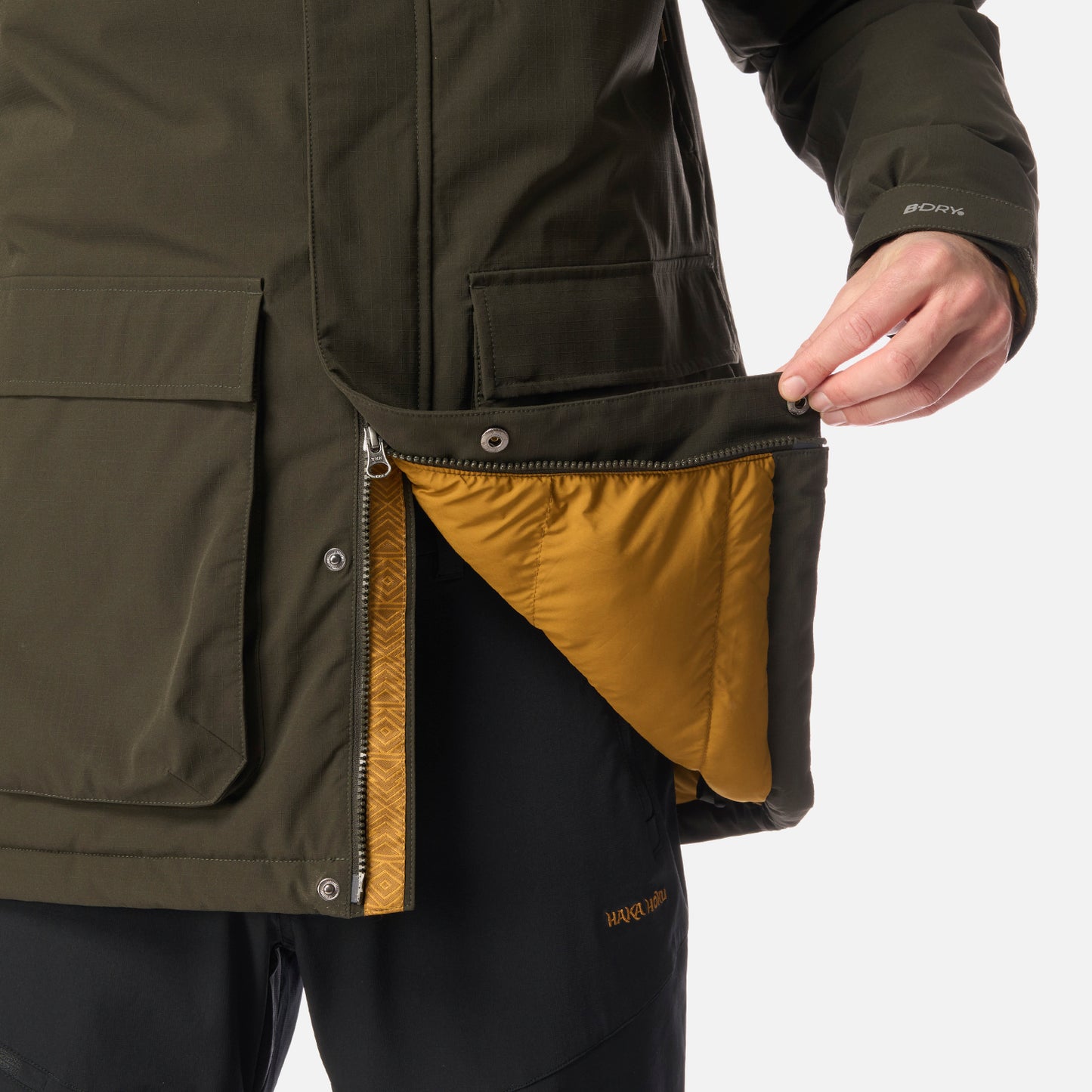 Chaqueta Hombre Diluvio Verde Militar Haka Honu