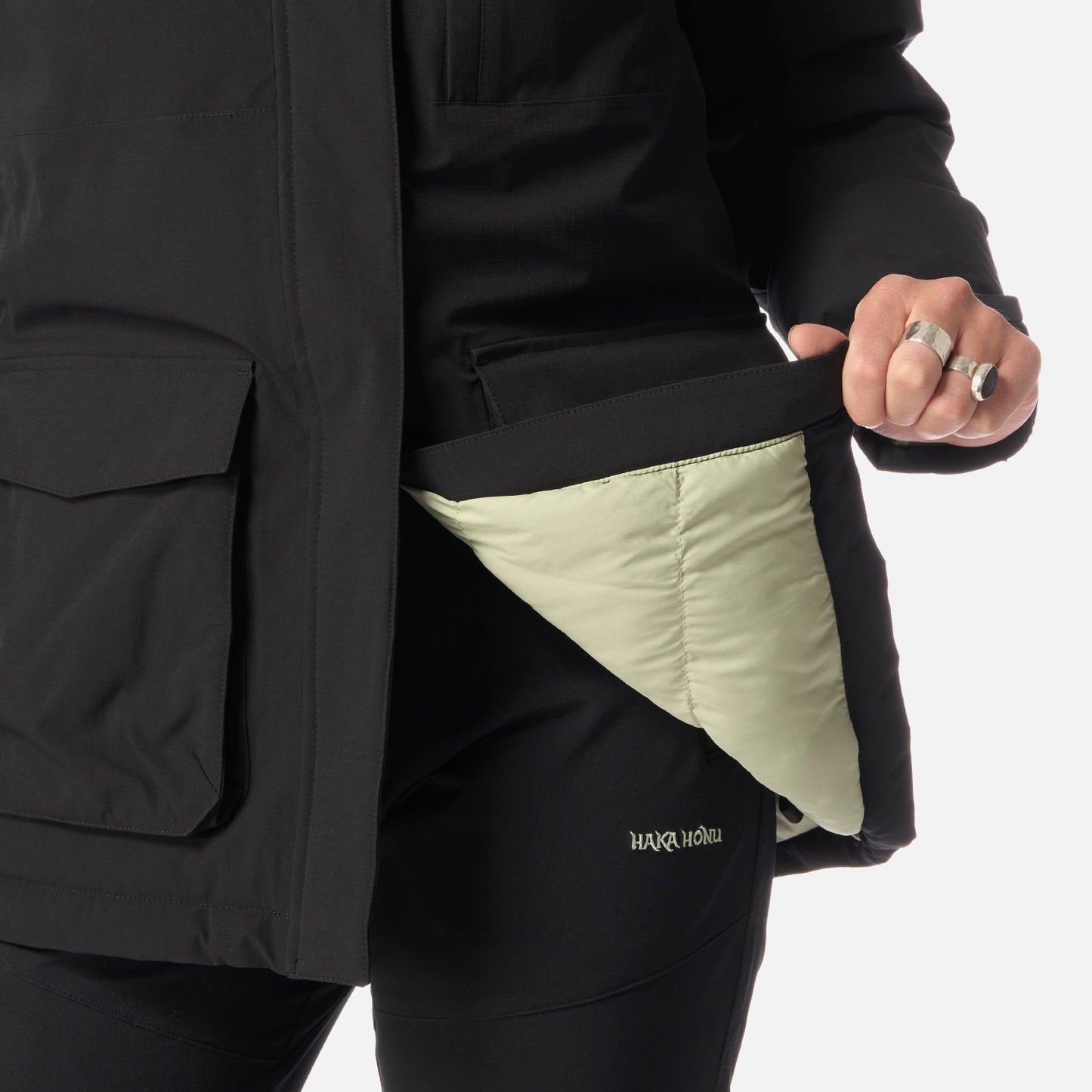 Chaqueta Mujer Diluvio Negro Haka Honu