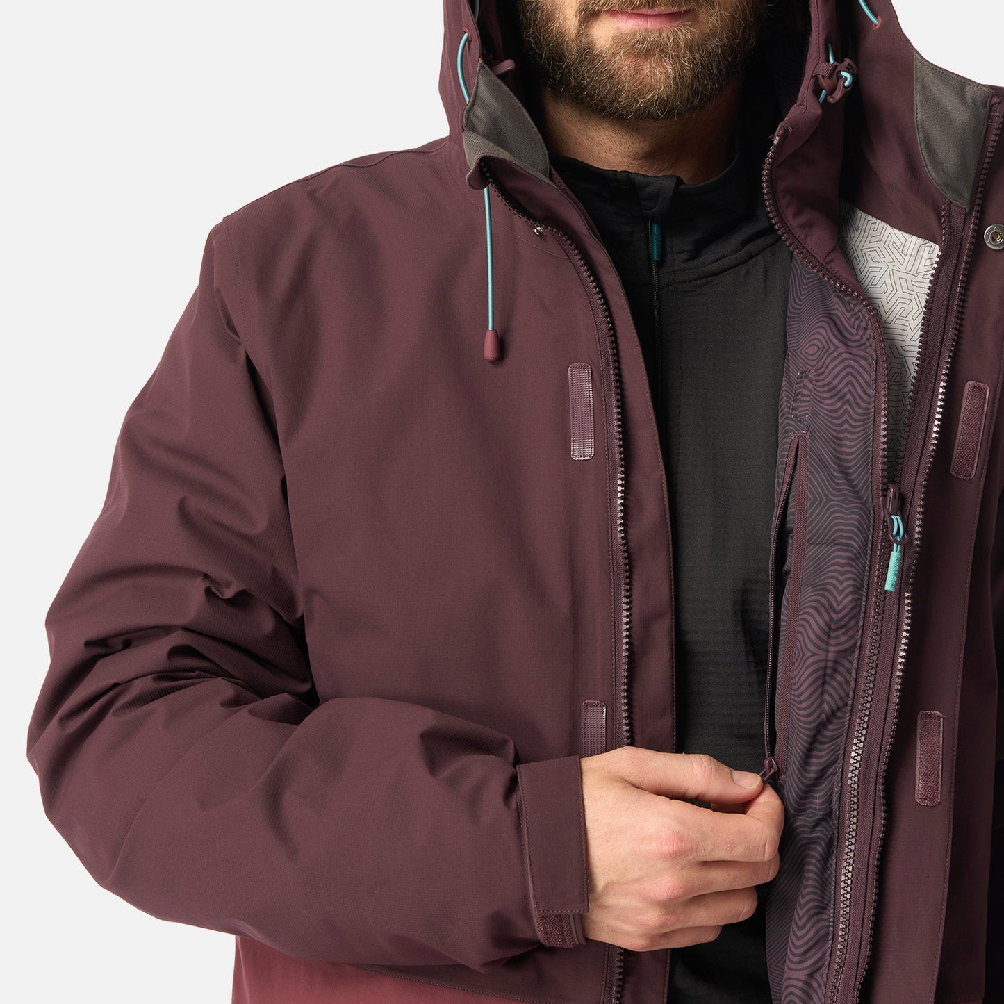 Chaqueta Hombre Perro Guapo Pro Burdeo Haka Honu