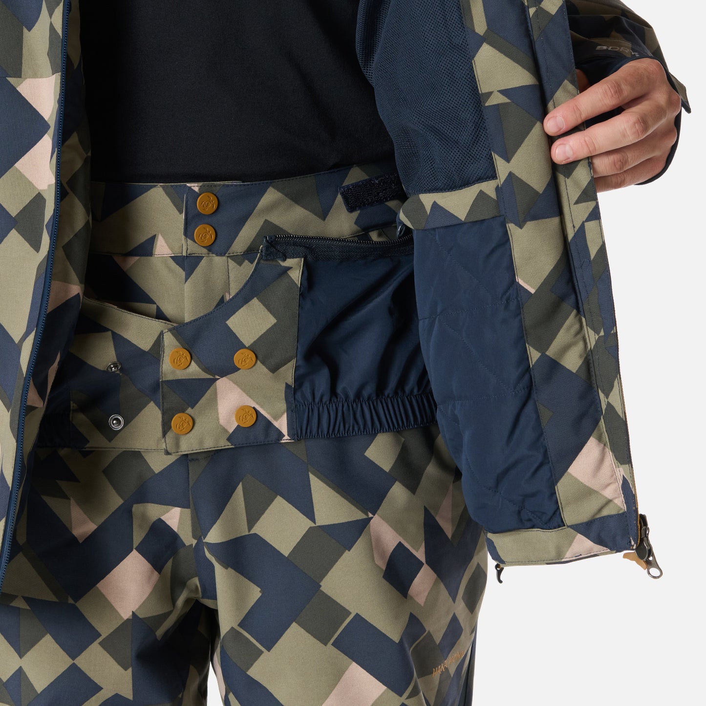 Chaqueta Hombre Yeti Print Verde Oliva Haka Honu