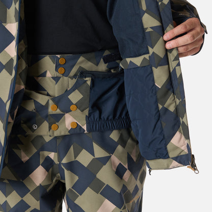 Chaqueta Hombre Yeti Print Verde Oliva Haka Honu