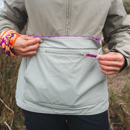 Chaqueta Mujer Viento Norte 14 Zip Verde Oliva Haka Honu
