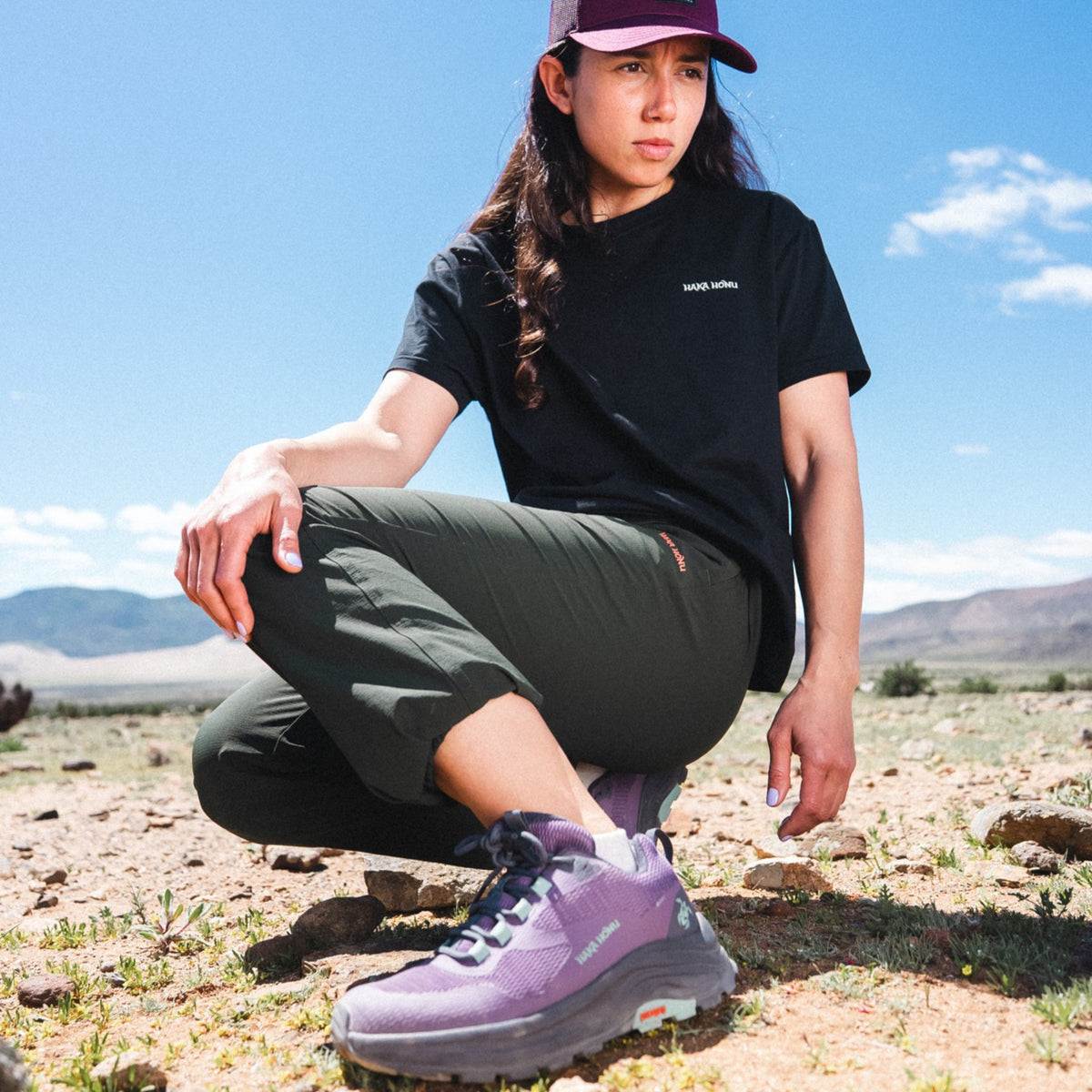 Zapatillas Mujer Huillin Bajo Morado / Verde Agua Haka Honu