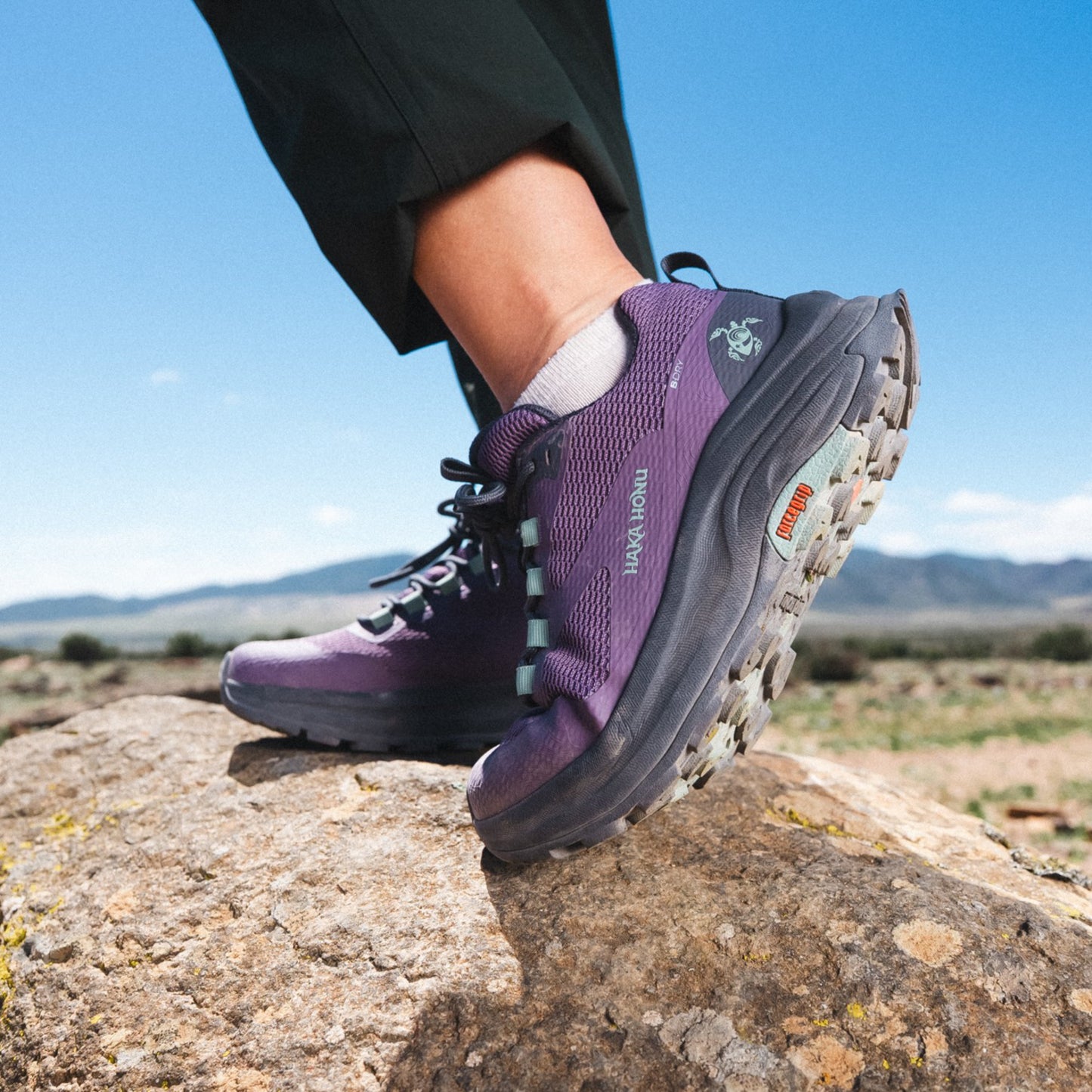 Zapatilla Mujer Huillin Bajo Morado/Verde Agua Haka Honu