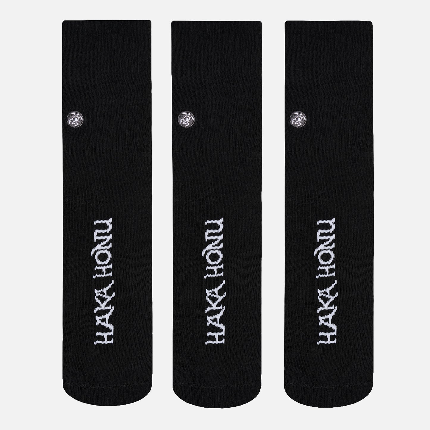 Calcetín Unisex Las Tres Puntas Pack Largo Negro Haka Honu