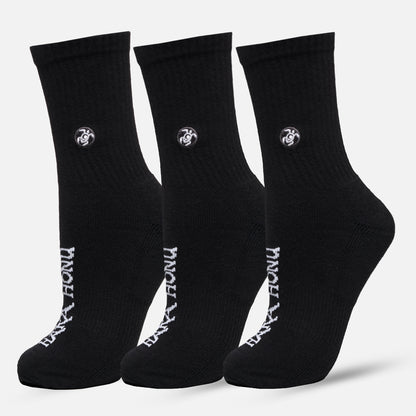 Calcetín Unisex Las Tres Puntas Pack Medio Negro Haka Honu